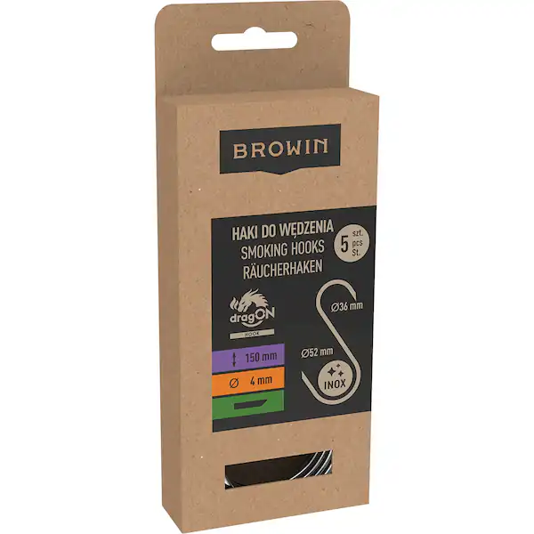 Haki do wędzenia – S, cięte 45° 4mm x 150mm 5 szt. Browin