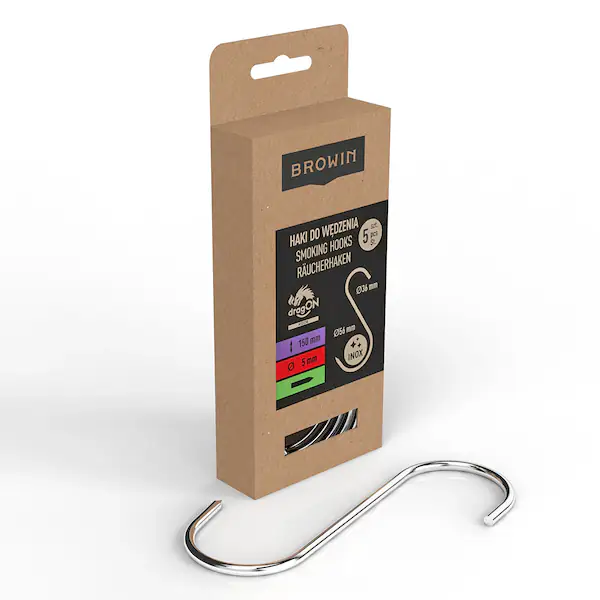 Haki do wędzenia – S, ostrzone 5mm x 150mm 5 szt. Browin